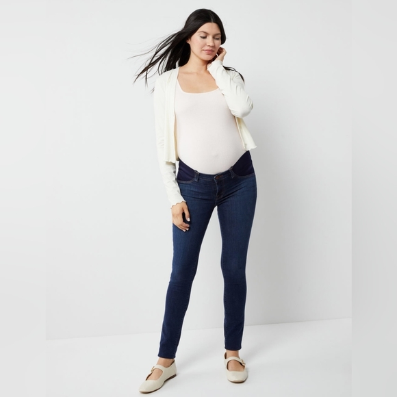 J Brand Mama J Super Skinny Maternity Jeans in Dark Sublime Wash | Size 28 - Picture 2 of 13